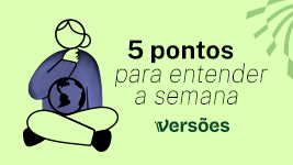 ilustração de uma pessoa sentada com um globo terreste no colo e olhando com cara de curiosidade